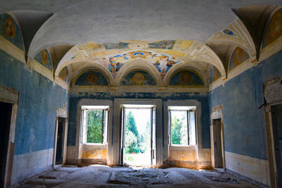 Interior of abandoned building