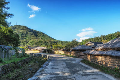 Wanggok historical folk village located in goseong, south korea. traditional korean houses