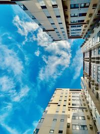 Low angle view of buildings against sky
