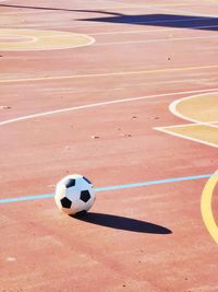 Soccer ball on court