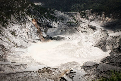 Scenic view of waterfall