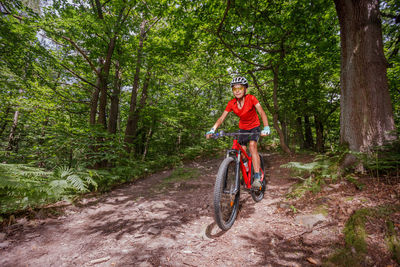 Man riding bicycle