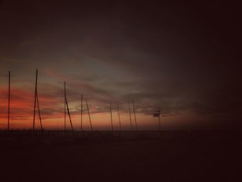 Scenic view of dramatic sky over sea