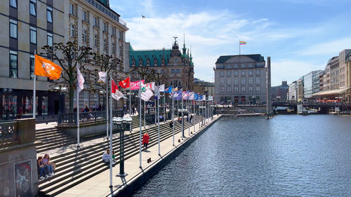 Boats in city