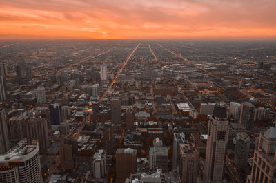 Cityscape at sunset