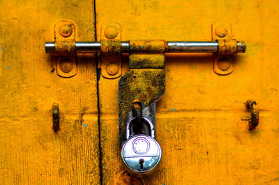 Close-up of door handle