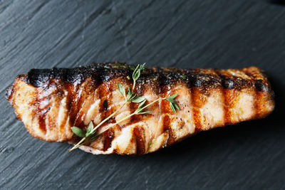 Close-up of food on table