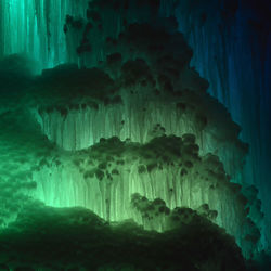 Close-up of rock formation in cave