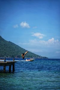 Scenic view of sea against sky