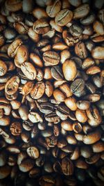 Full frame shot of roasted coffee beans