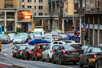 Traffic on city street