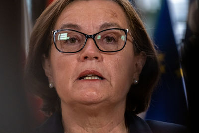 Close-up portrait of woman smiling