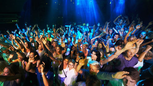 Crowd at music concert