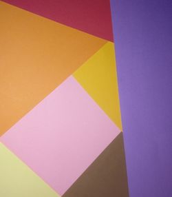 High angle view of multi colored pencils on wall