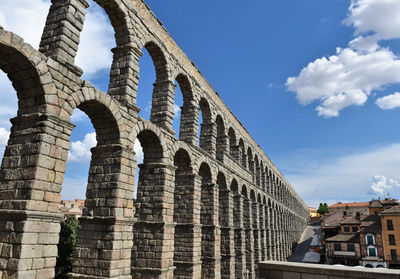 Low angle view of bridge against sky