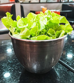 Close-up of vegetables in bowl on table