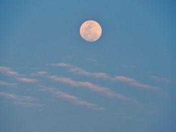 Low angle view of moon in sky