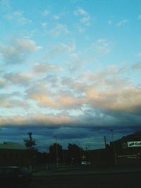 View of cloudy sky at sunset