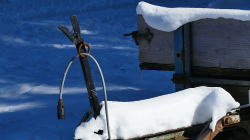 Snow on a boat