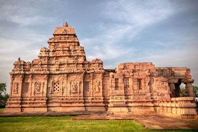 Low angle view of historical building against sky