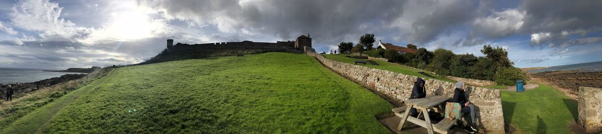 Panoramic view of land against sky