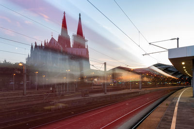 Cologne train station with cologne cathedral in the background