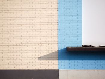 Shadow of brick wall
