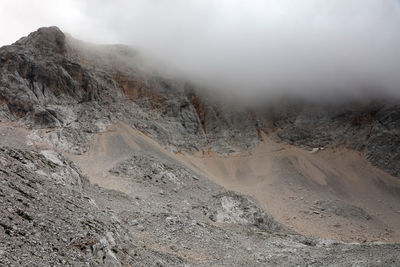 Scenic view of arid landscape