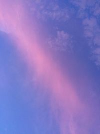 Low angle view of sky at sunset