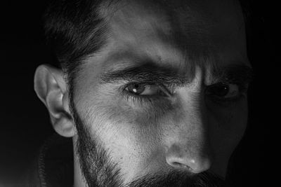 Close-up portrait of young man