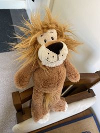 High angle view of stuffed toy on table at home