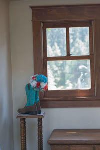 Interior of house window beautiful sunlit morning 