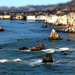 Rocks in sea
