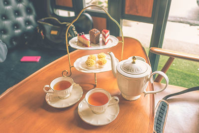 Close-up of food on table