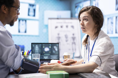 Doctor working at clinic