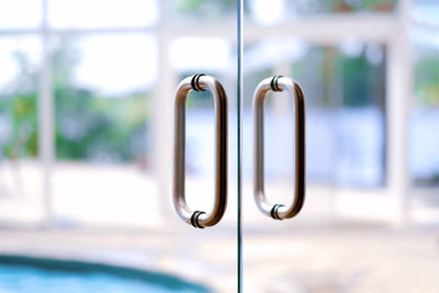 Full frame shot of glass doors