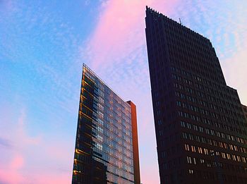 Low angle view of modern building against sky