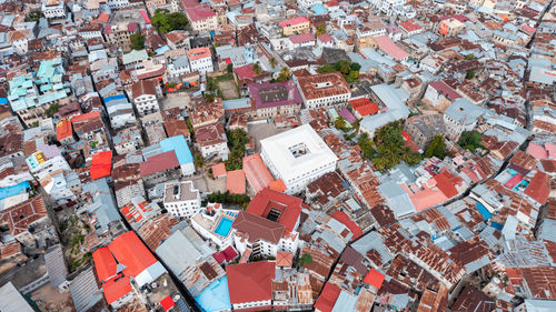 Aerial view stone town, zanzibar