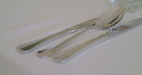 Close-up of dental equipment on white background