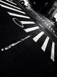 Arrow sign on road