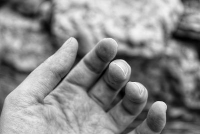 Close-up of human hand