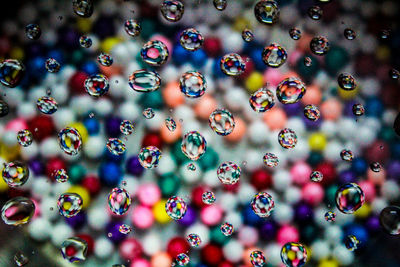 Full frame shot of rainbow in water