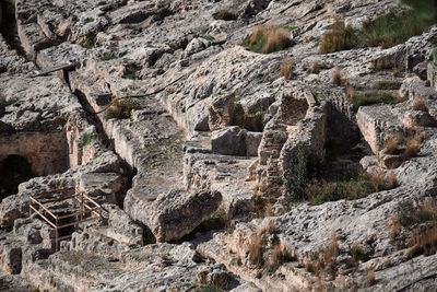 Aerial view of rock formations