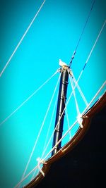 Low angle view of suspension bridge