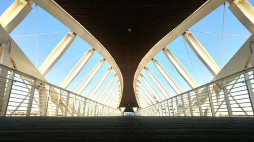 Low angle view of bridge against sky