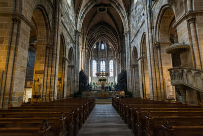 Interior of cathedral in bamberg, germany