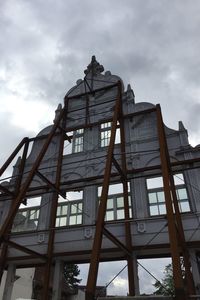 Low angle view of building against sky