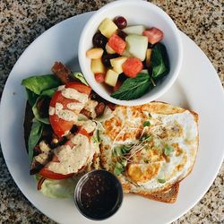 Meal served in plate