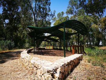 Empty footpath in park