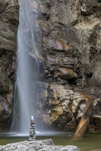 Scenic view of waterfall